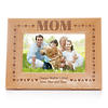 Mom's Personalized Carved Wood Picture Frame with Hearts Border