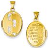 Footprints in the Sand Gold Locket