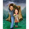 Personalized Caught in a Storm Caricature Art Print
