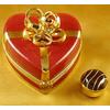 Red Heart with Gold Bow Limoges Box