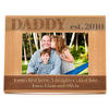 Daddy's Personalized Est. Carved Wood Frame