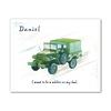 Army Transport Truck Personalized Watercolor Art Print