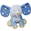 Embroidered Blue Polka Dot Stuffed Elephant