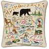 Adirondacks National Hand Embroidered Park Pillow