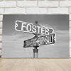 Personalized Street Sign Canvas Print in Black and White
