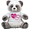 Personalized Couple's Hearts Panda Bear