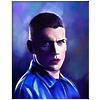 Wentworth Miller in Blue Oil Painting Giclee Print