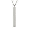 Vertical Square Silver Bar Necklace