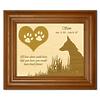 Wood Engraved Dog Memorial Plaque