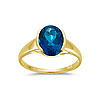 Blue Topaz Ring in 14K Yellow Gold