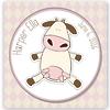 Personalized Baby Nursery Cow Canvas Print