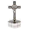 St. Benedict Cross Box with Hematite Rosary