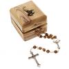First Communion Olive Wood Rosary & Box