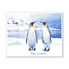 Emperor Penguin Love Personalized Watercolor Print