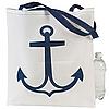 Large White Anchor Tote Bag