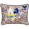 Embroidered US Navy Throw Pillow