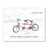 Red Tandem Bike Personalized Art Print