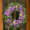 24" Pre-lit Lilac Floral Wreath