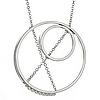 Sterling Silver Circle in Circle Necklace