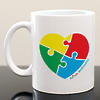 Autism Awareness Puzzle Heart Ceramic Mug