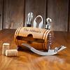 Personalized Wine Barrel Bar Accessories Gift Set