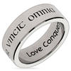 Love Conquers All Stainless Steel Poesy Ring